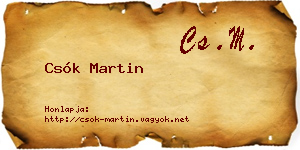 Csók Martin névjegykártya