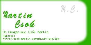 martin csok business card