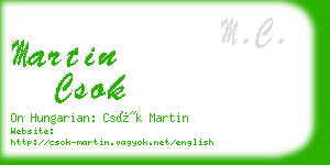 martin csok business card